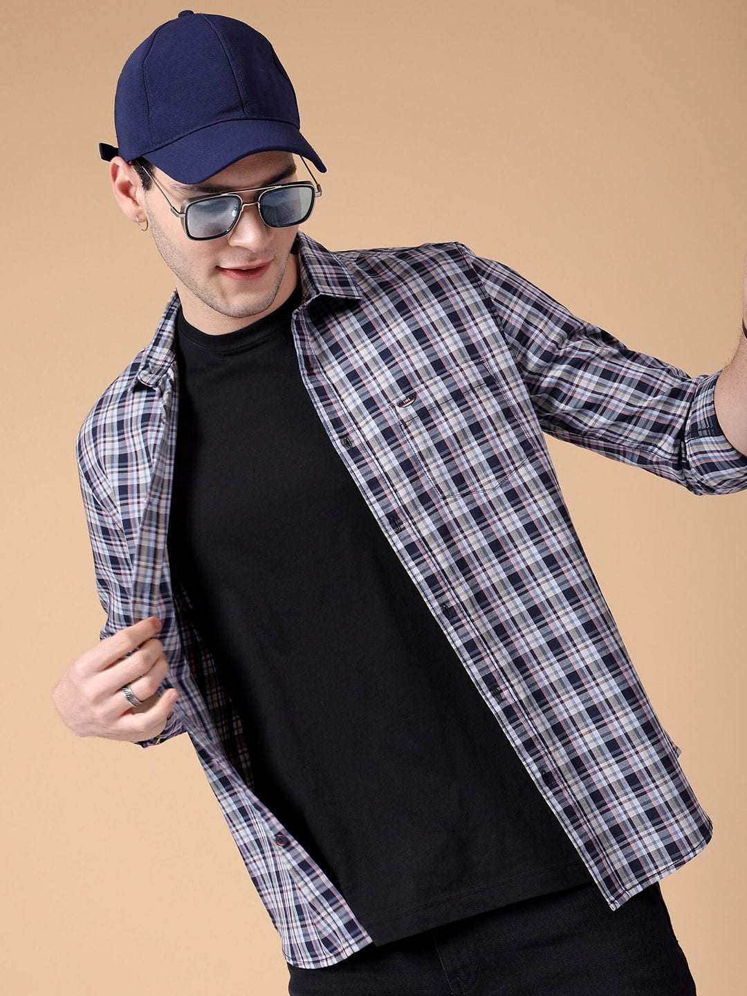 Shop Men Checked Shirt Online.