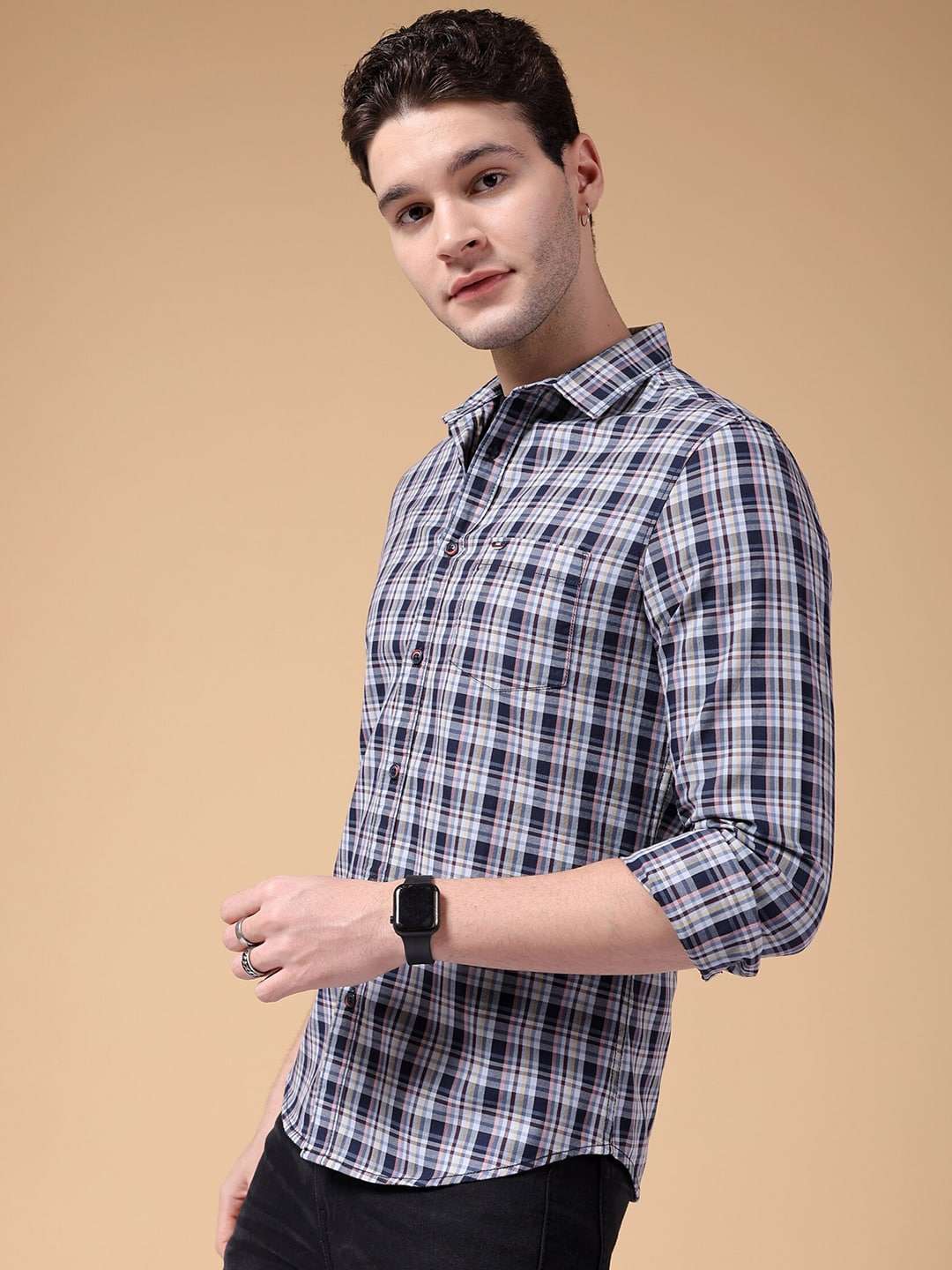 Shop Men Checked Shirt Online.