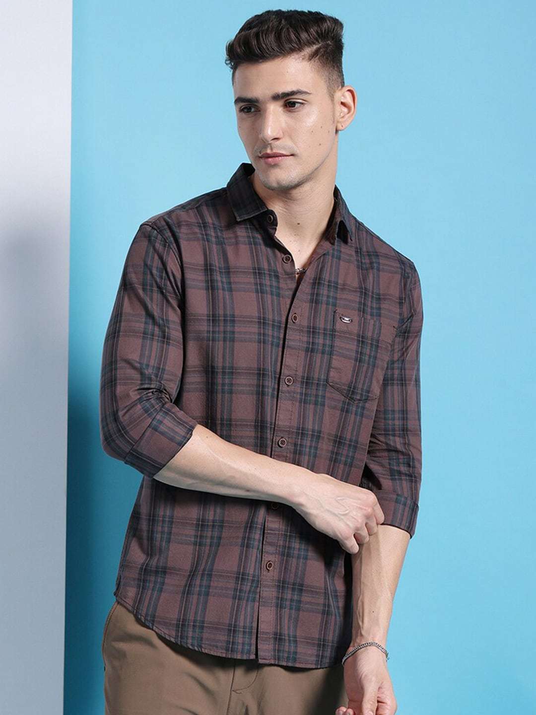 Shop Men Checked Shirt Online.