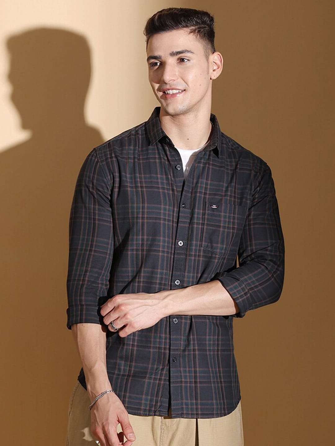 Shop Men Checked Shirt Online.