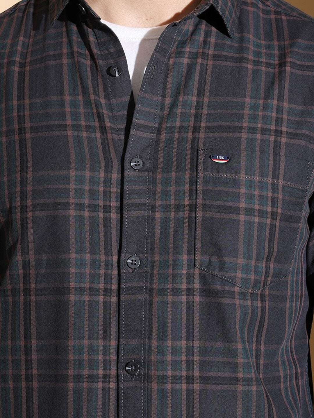 Shop Men Checked Shirt Online.