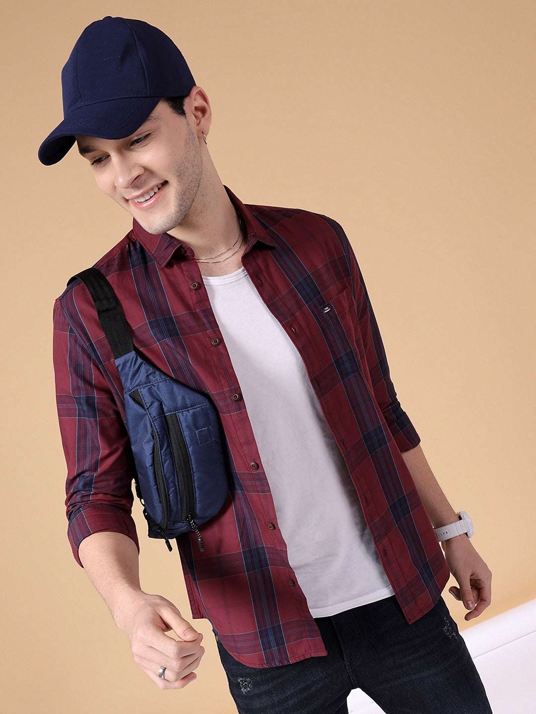 Shop Men Checked Shirt Online.