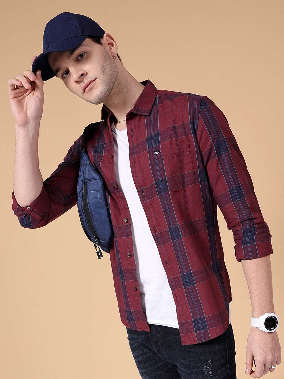 Shop Men Checked Shirt Online.