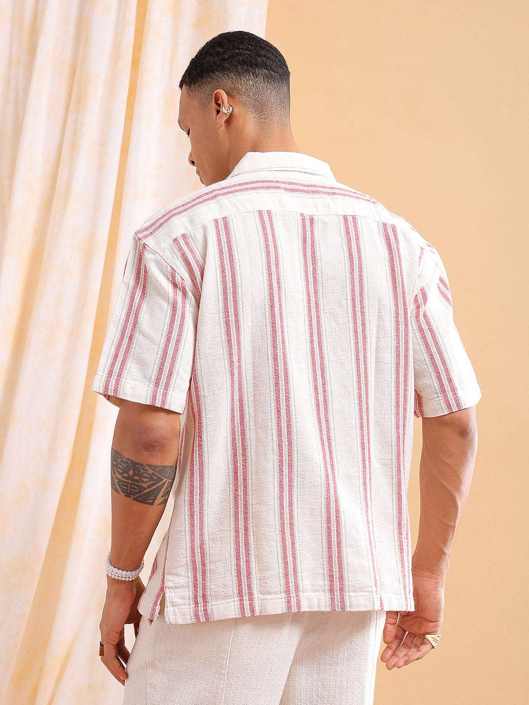 Shop Men's Striped Relaxed Fit Shirt Online.