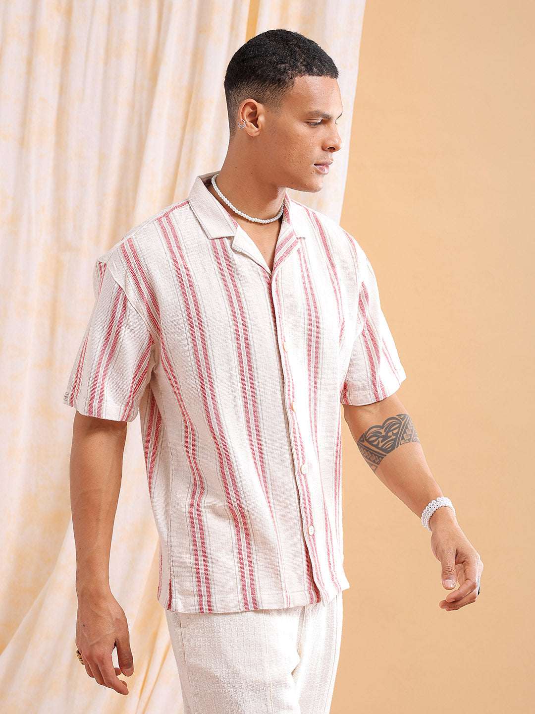 Shop Men's Striped Relaxed Fit Shirt Online.