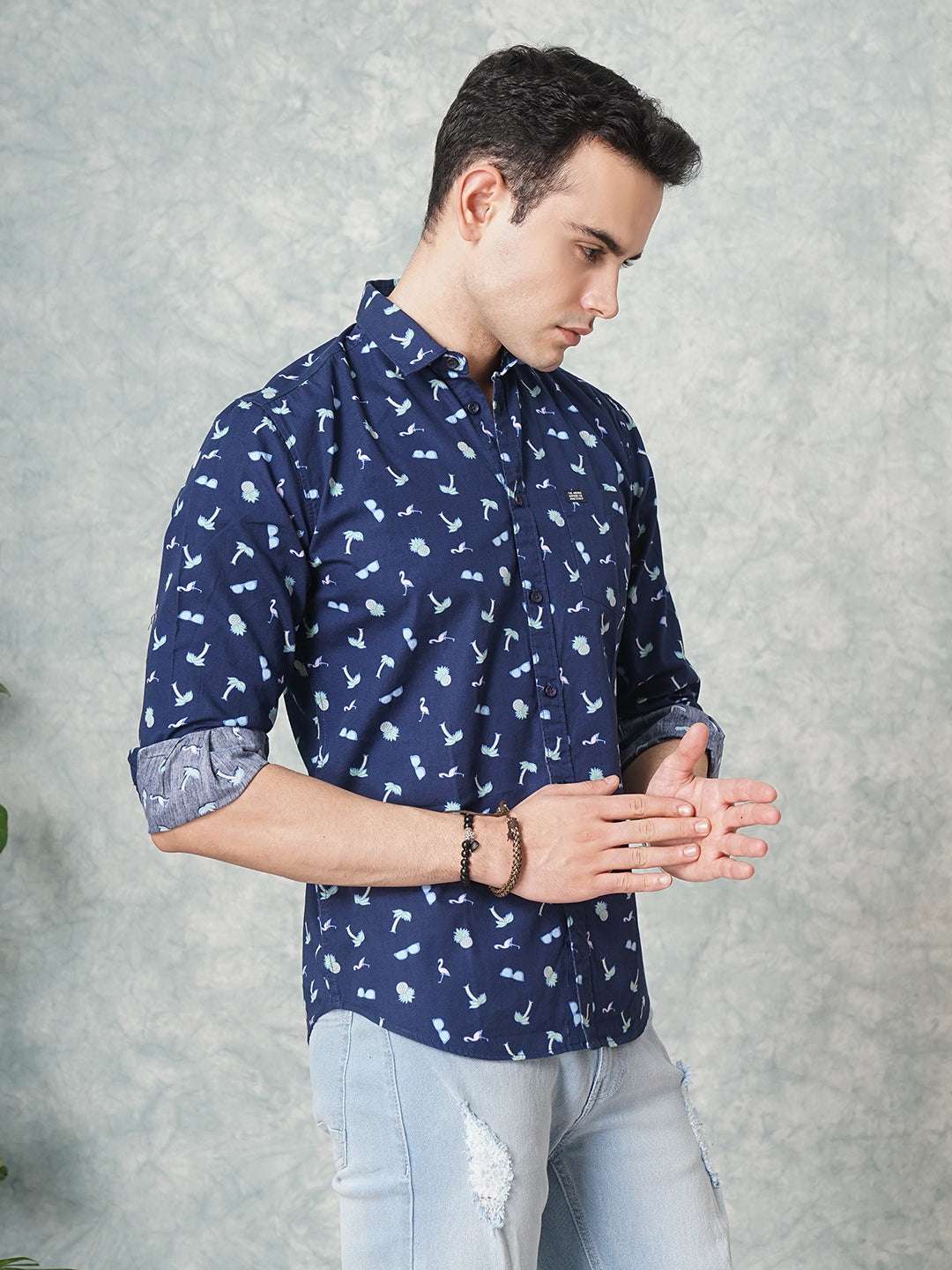 Shop Men Printed Casual Shirt Online.