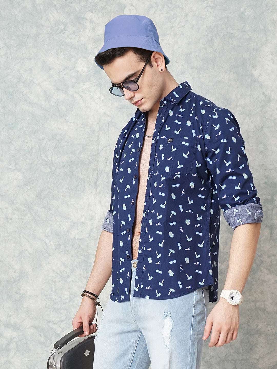 Shop Men Printed Casual Shirt Online.