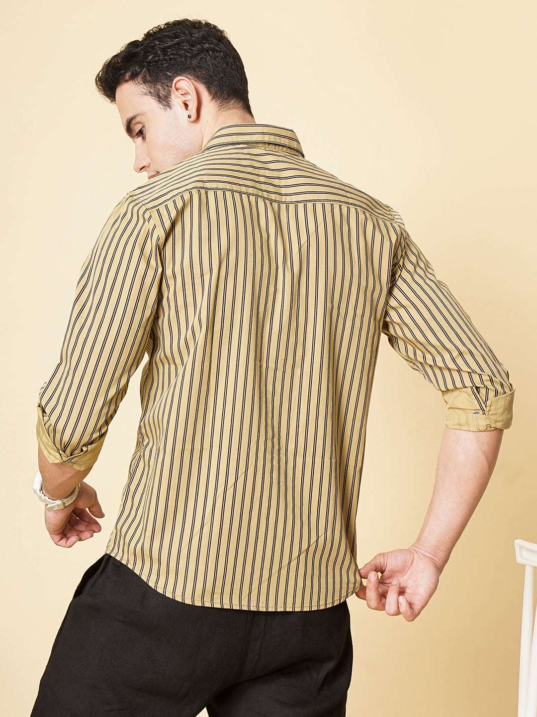 Shop Men's Striped Slim Fit Shirt Online.