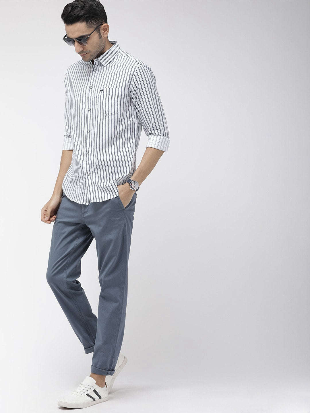 Shop Men Striped Casual Shirt Online.