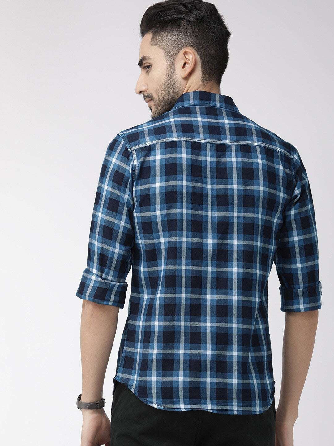 Shop Men Casual Checked Shirt Online.