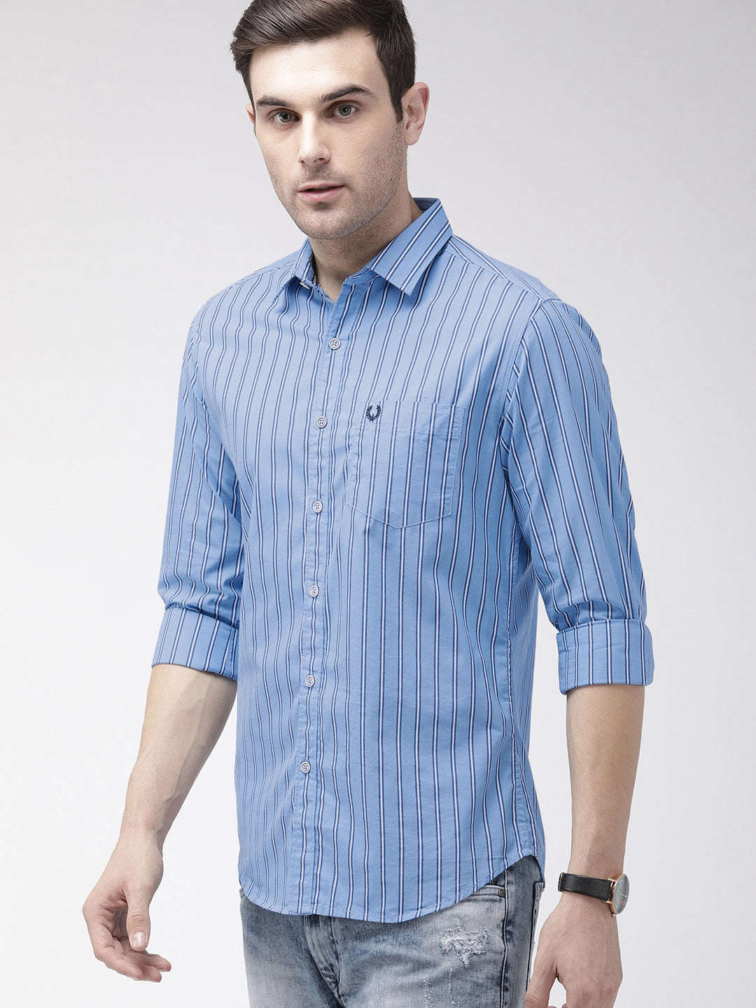 Shop Men Striped Casual Shirt Online.