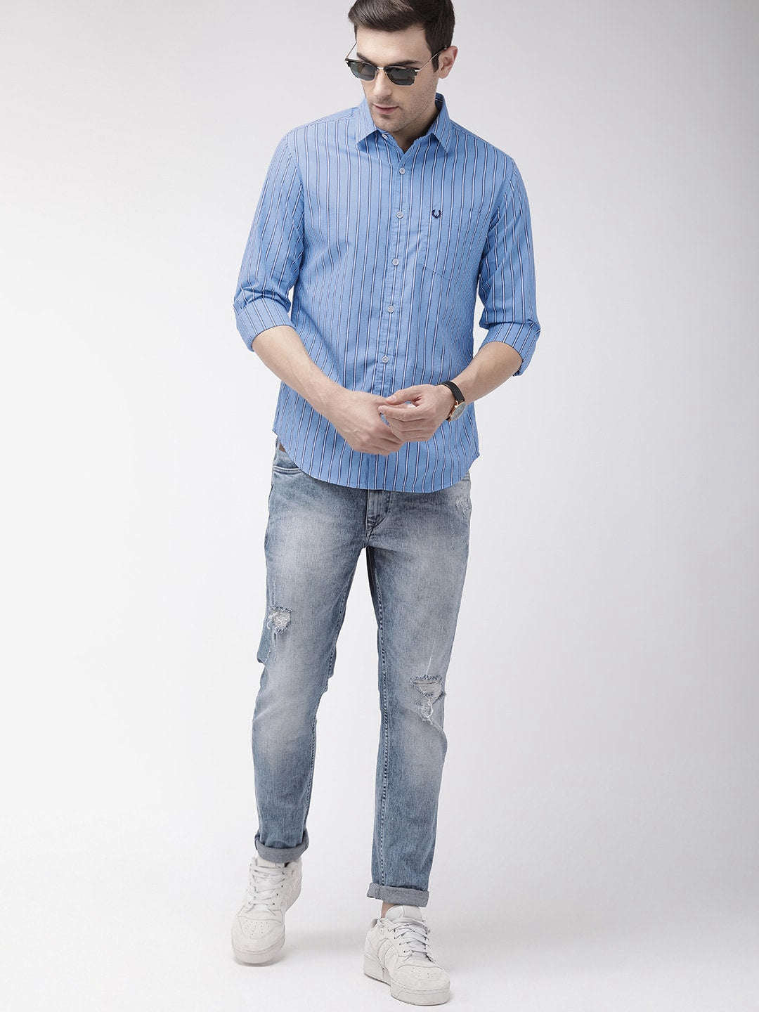 Shop Men Striped Casual Shirt Online.