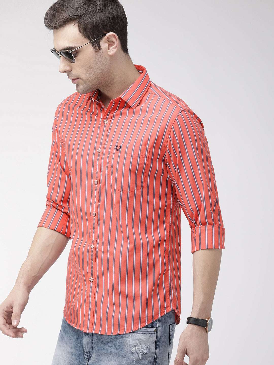 Shop Men Striped Casual Shirt Online.