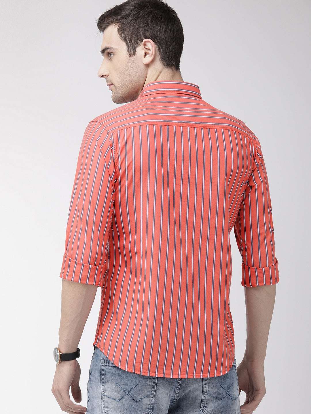 Shop Men Striped Casual Shirt Online.