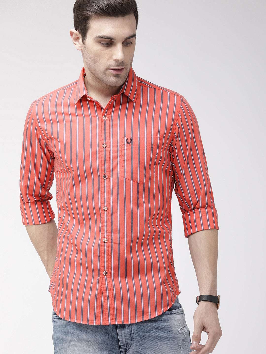 Shop Men Striped Casual Shirt Online.