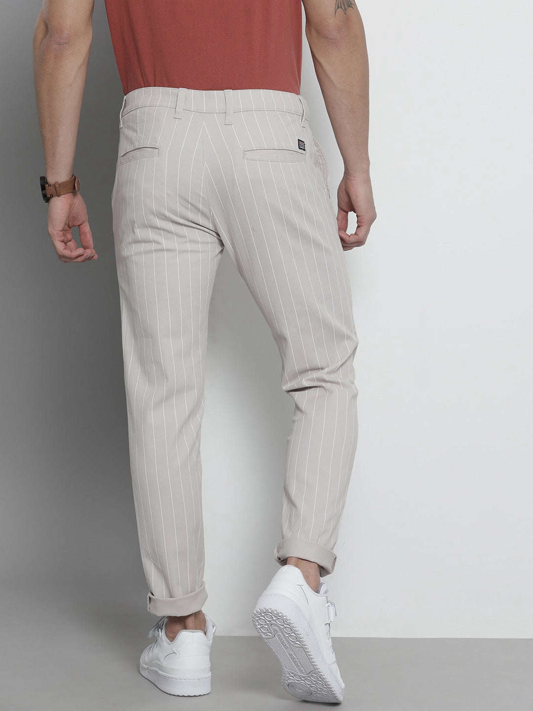 Shop Men Striped Chino Online.