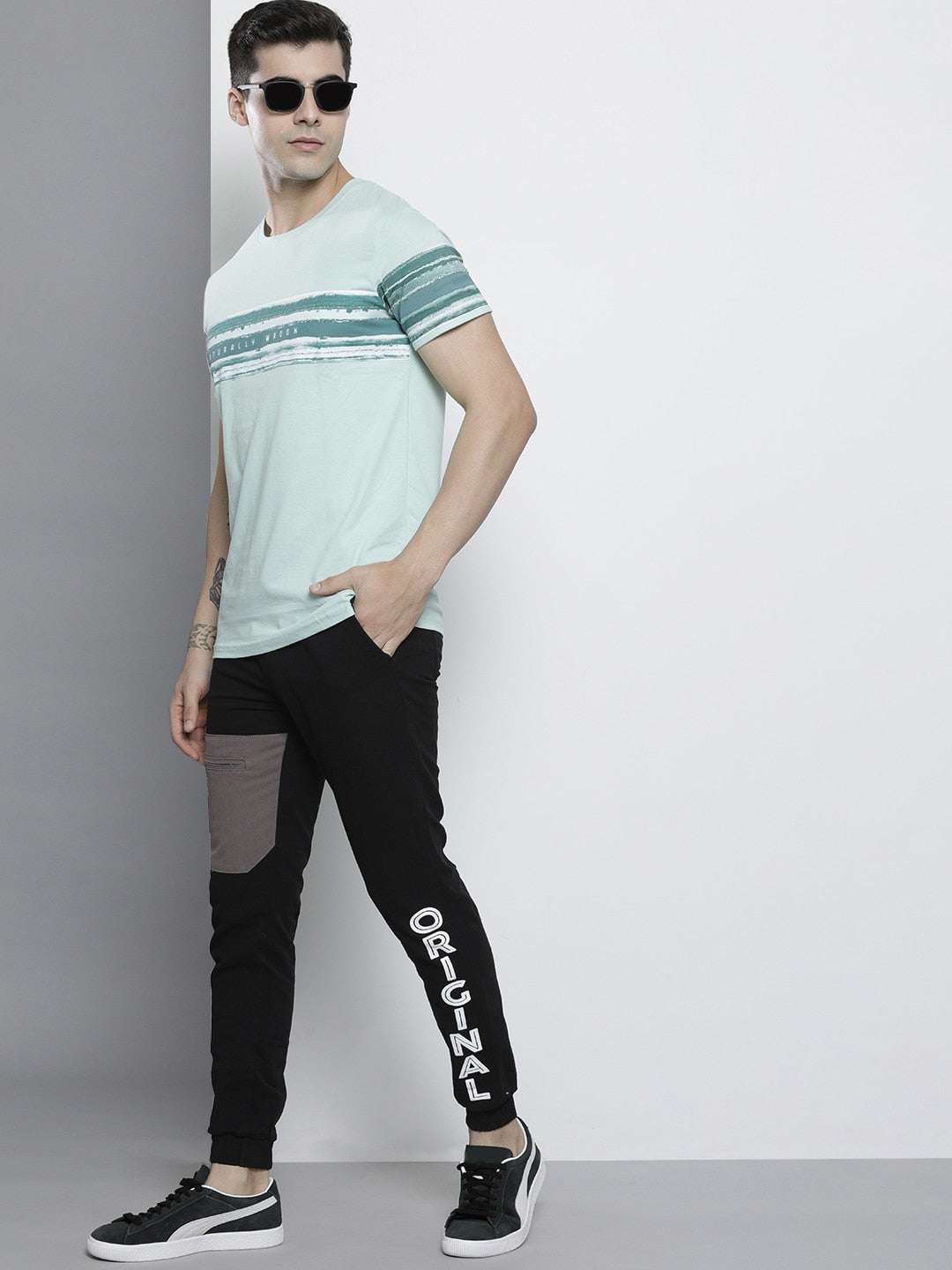 Shop Men Jogger Colorblock Online.