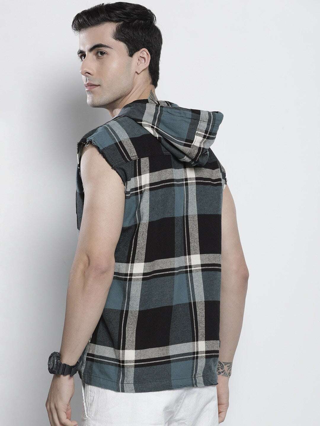 Shop Men Plaid Overshirt Online.