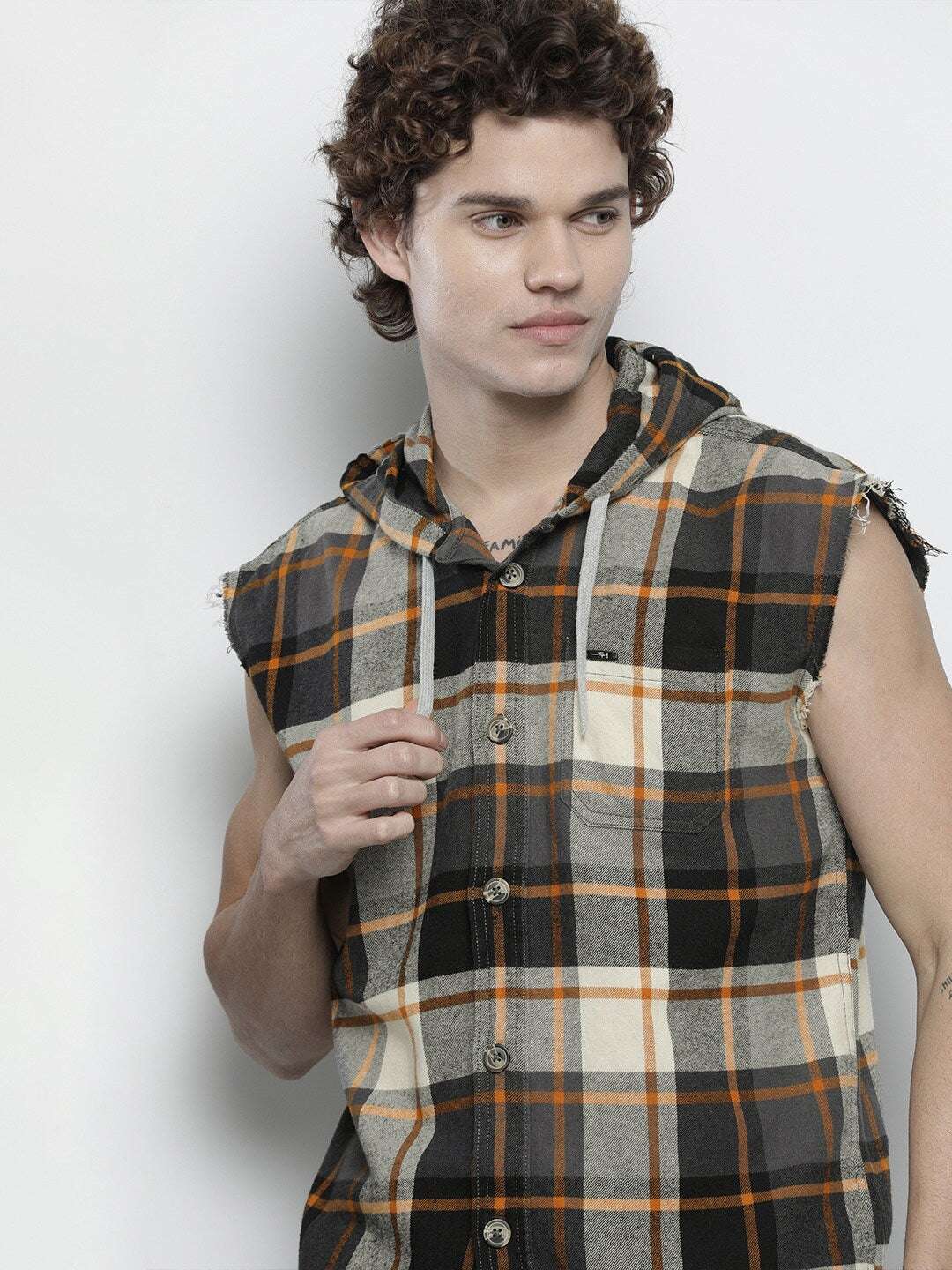 Shop Men Plaid Overshirt Online.