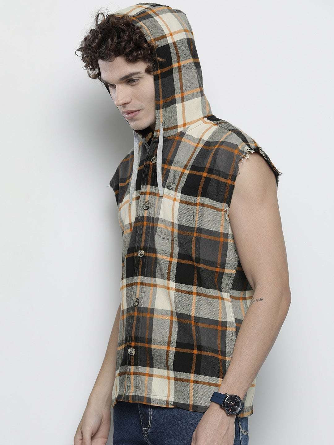 Shop Men Plaid Overshirt Online.