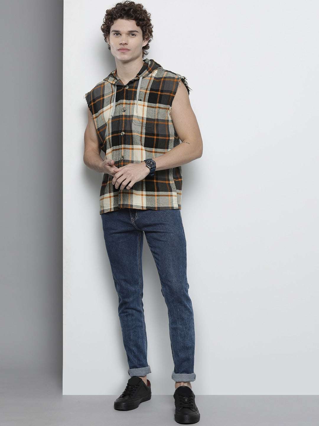 Shop Men Plaid Overshirt Online.