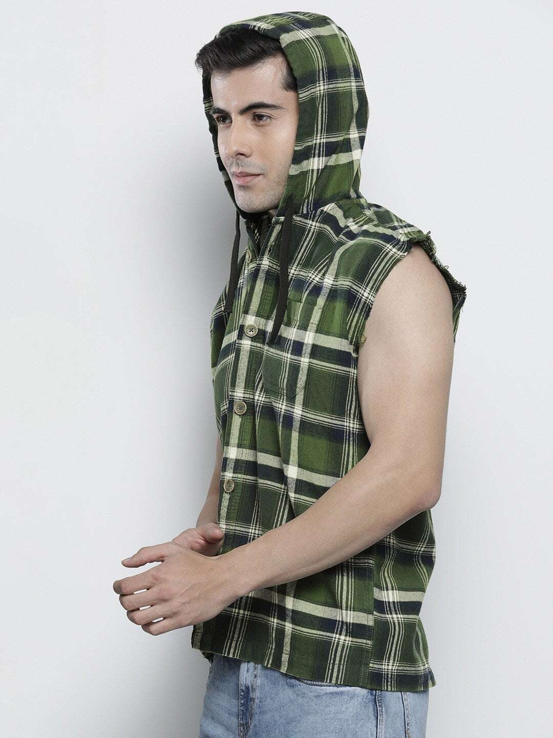 Shop Men Plaid Overshirt Online.