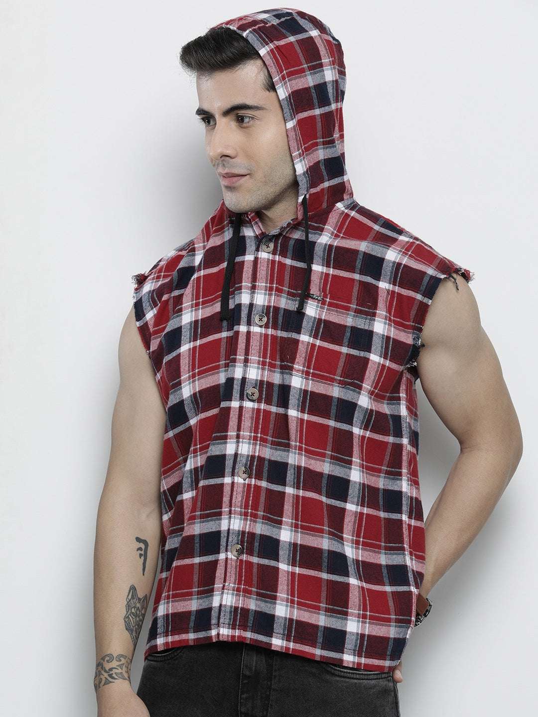 Shop Men Plaid Overshirt Online.