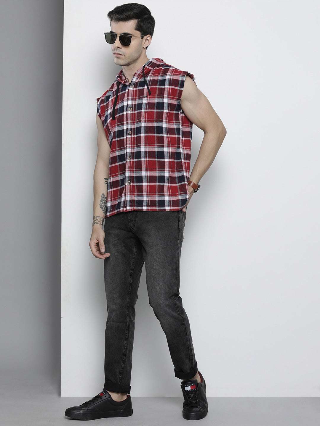 Shop Men Plaid Overshirt Online.