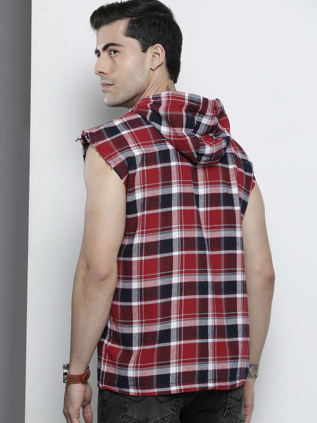 Shop Men Plaid Overshirt Online.