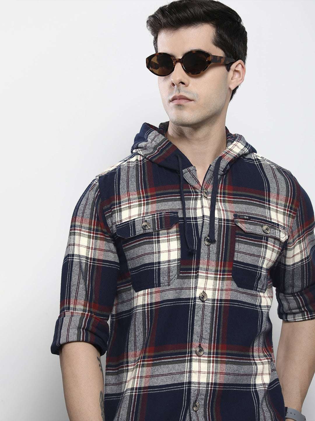 Shop Men's Checked Regular Fit Shirt Online.