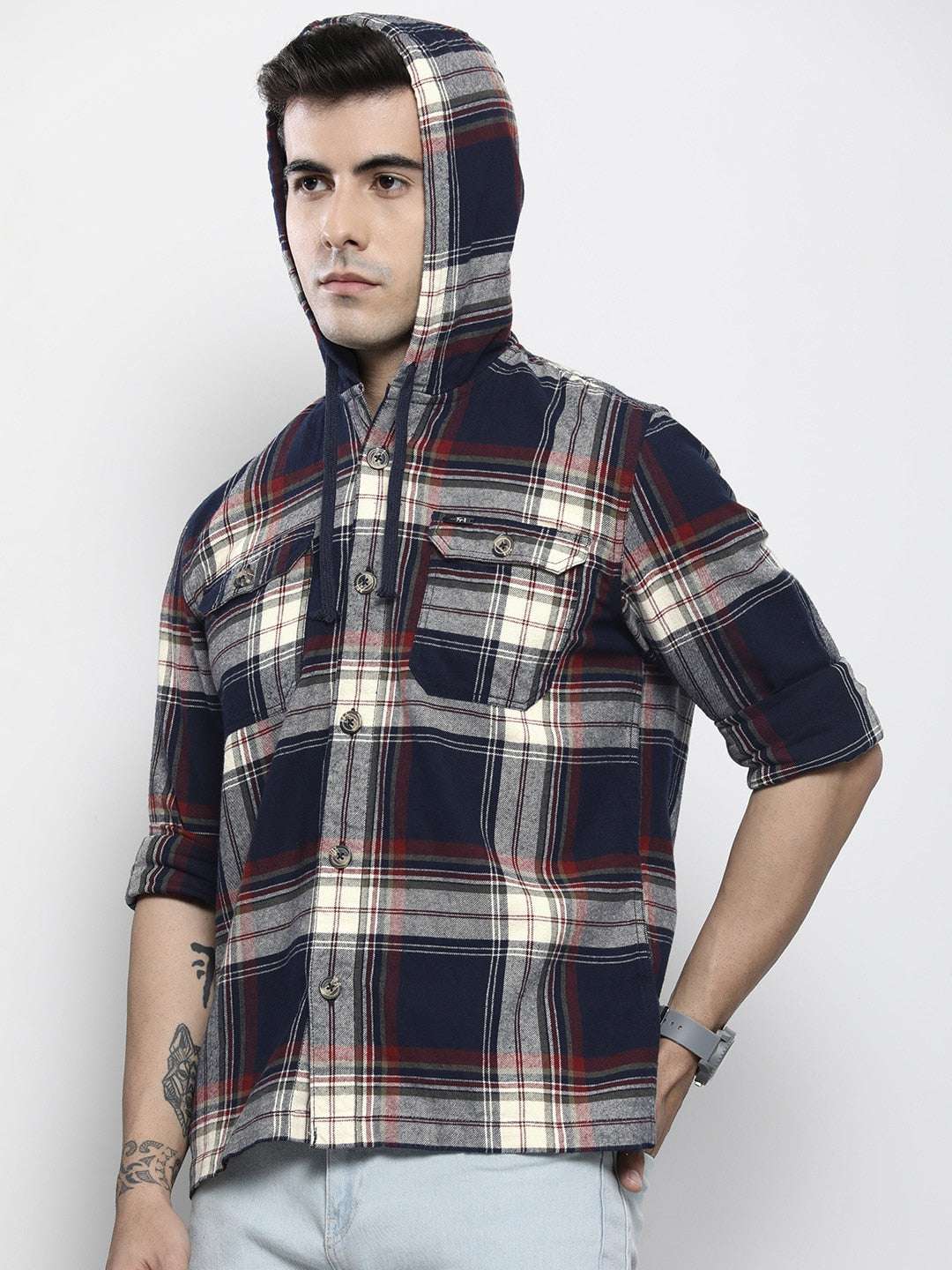 Shop Men's Checked Regular Fit Shirt Online.