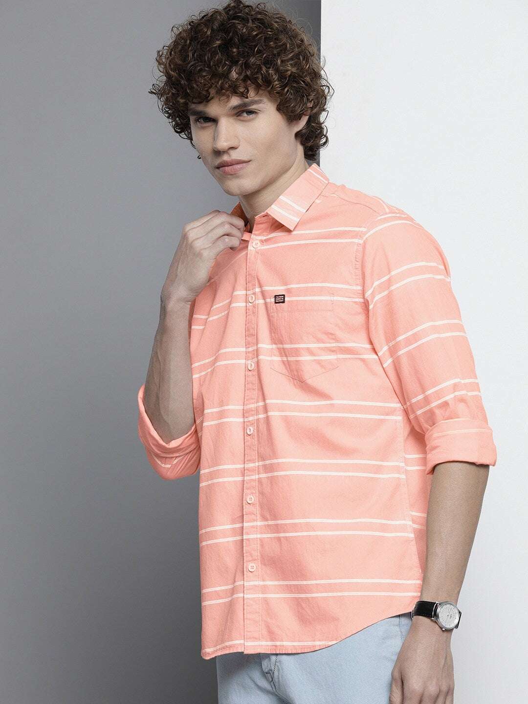 Shop Men Striped Casual Shirt Online.