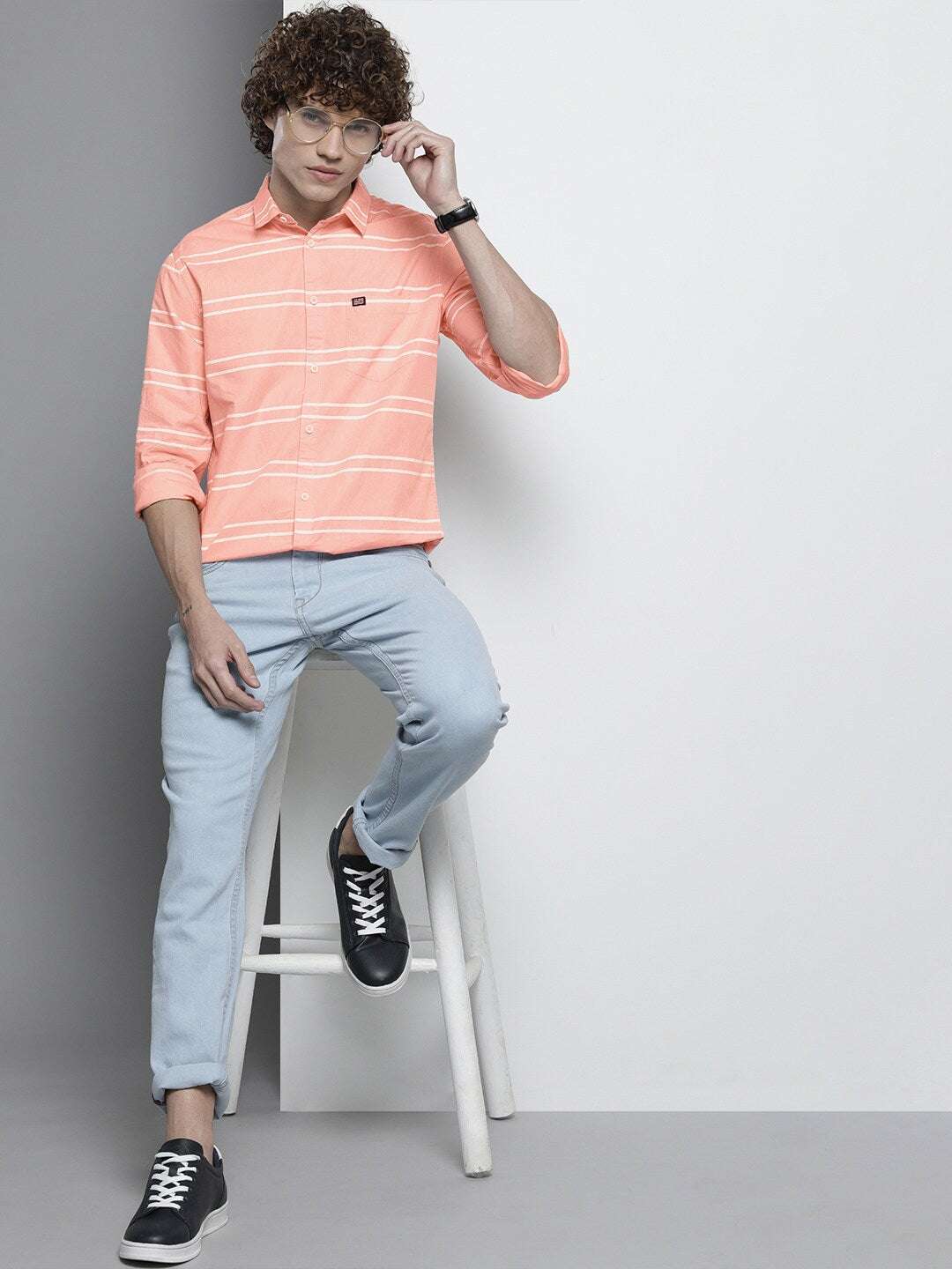 Shop Men Striped Casual Shirt Online.