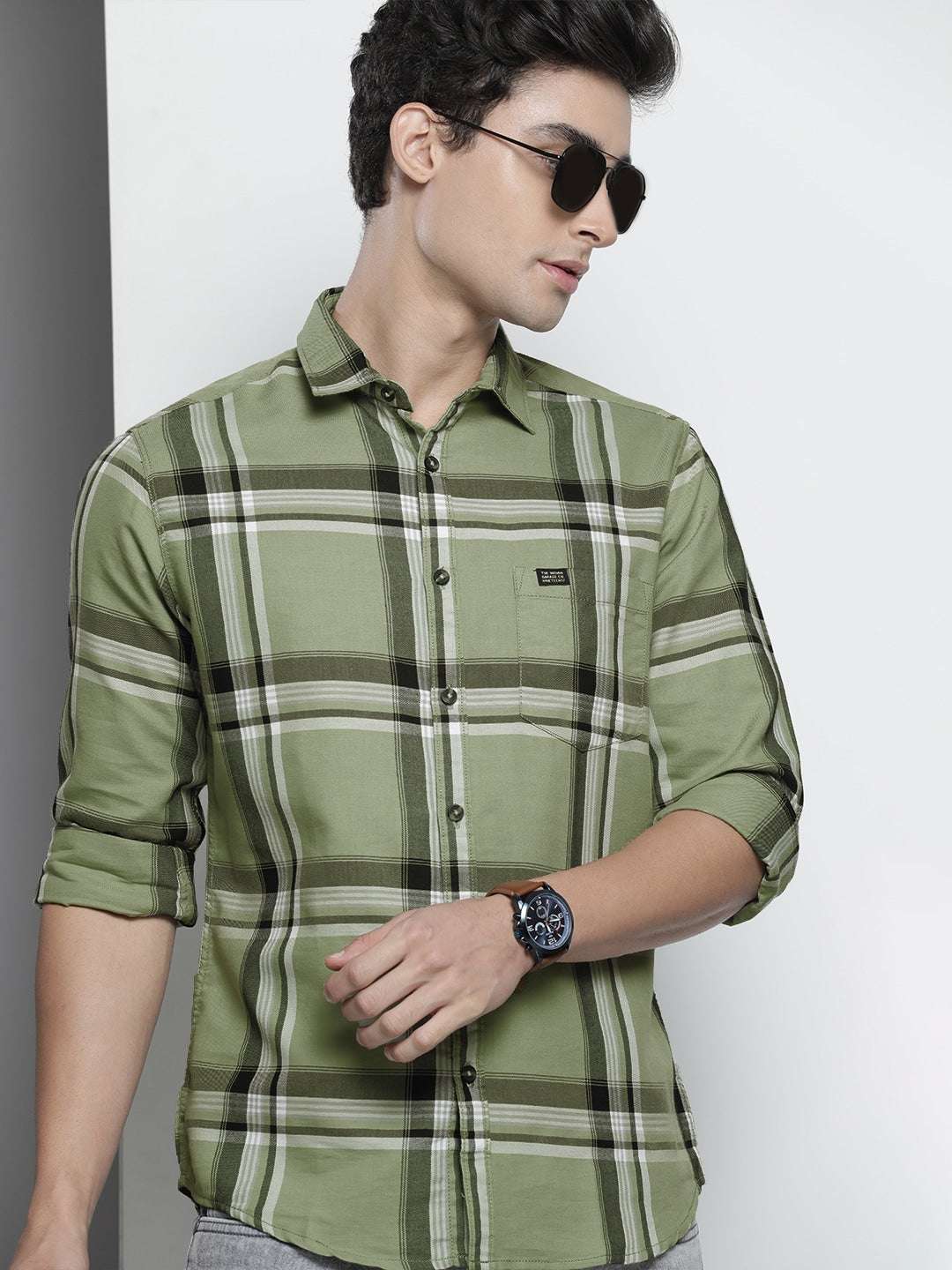 Shop Men Checked Shirt Online.