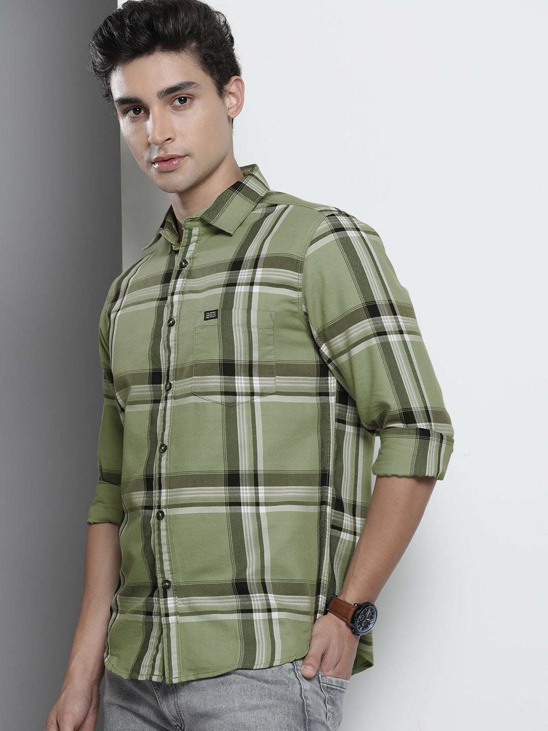 Shop Men Checked Shirt Online.