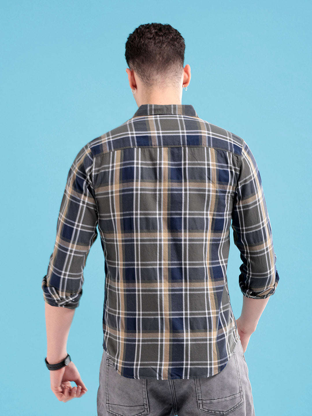 Shop Men Checked Shirt Online.