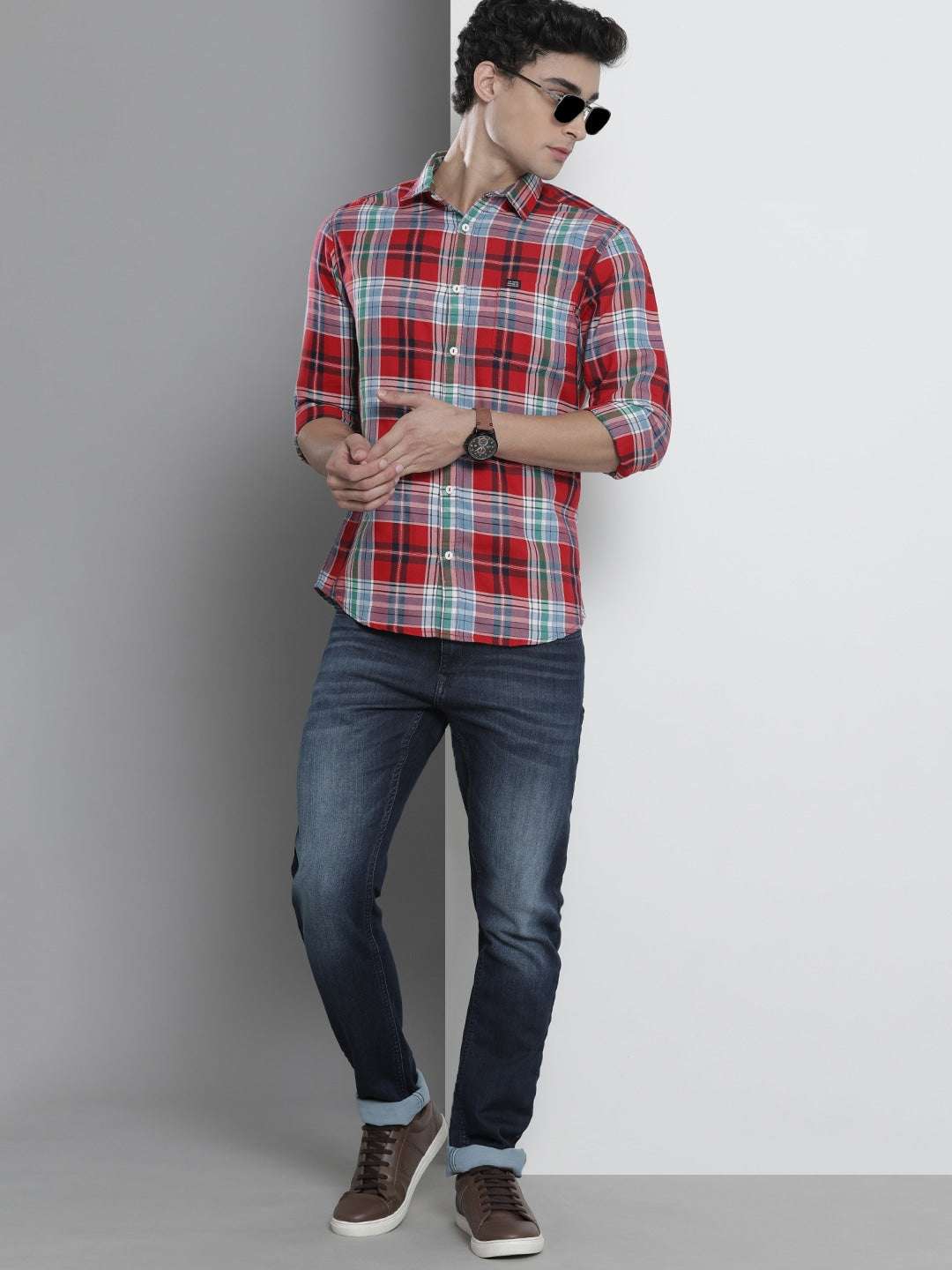 Shop Men Checked Shirt Online.