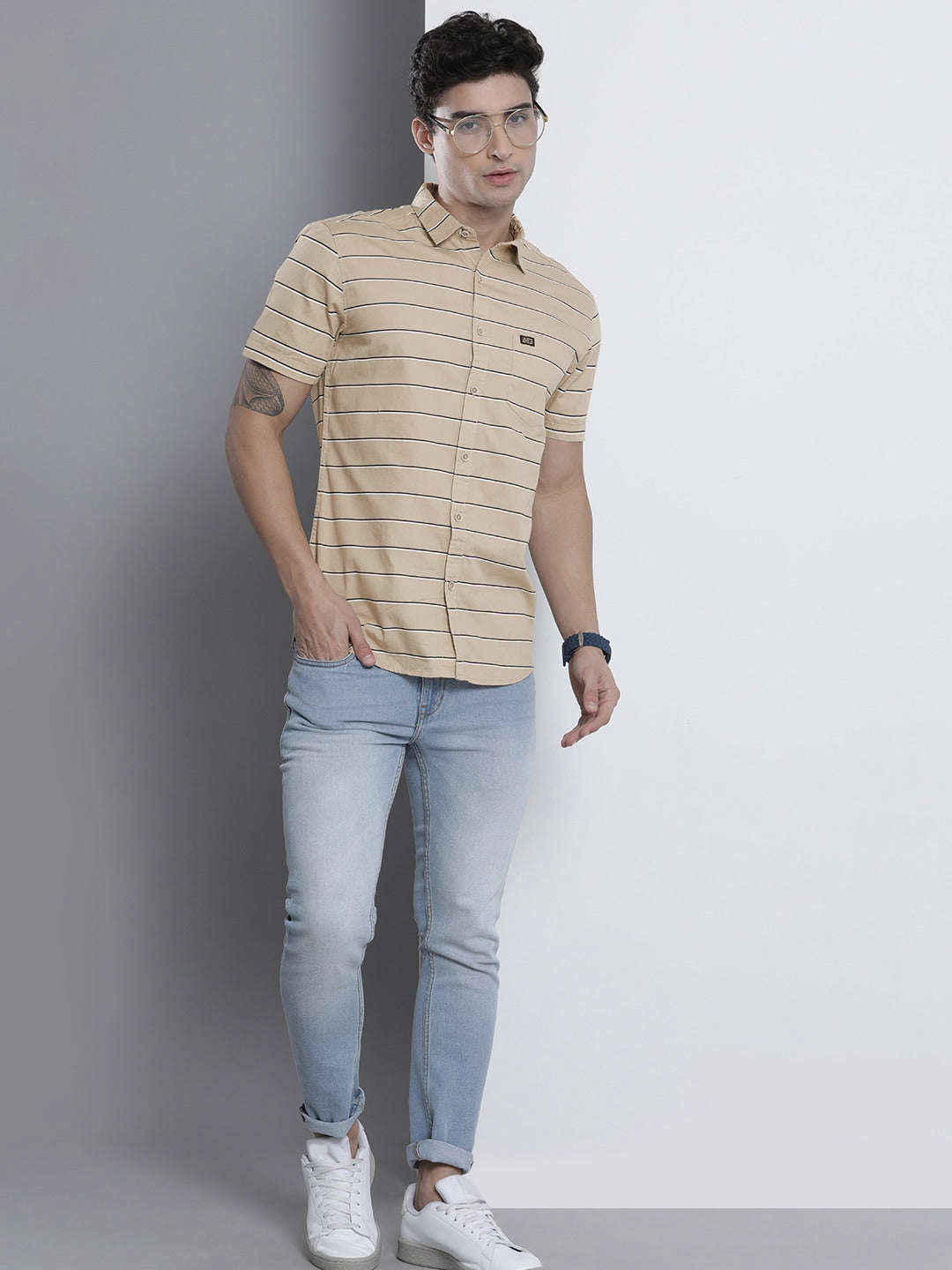 Shop Men Casual Striped Shirt Online.