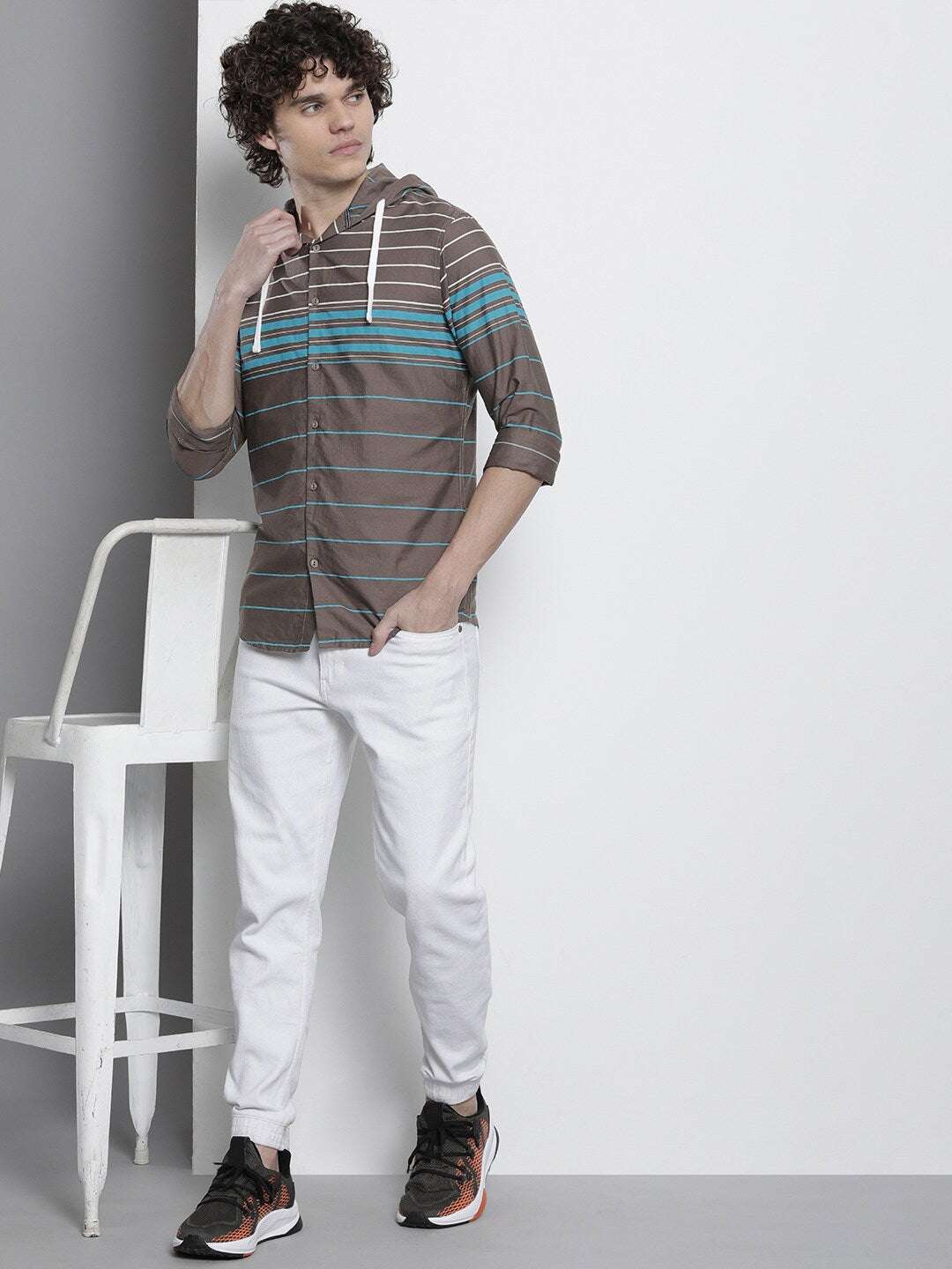 Shop Men Casual Striped Shirt Online.