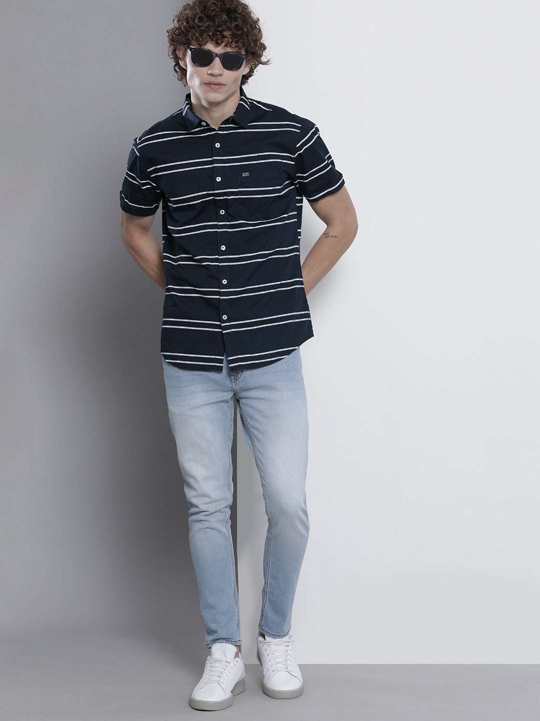 Shop Men Casual Striped Shirt Online.