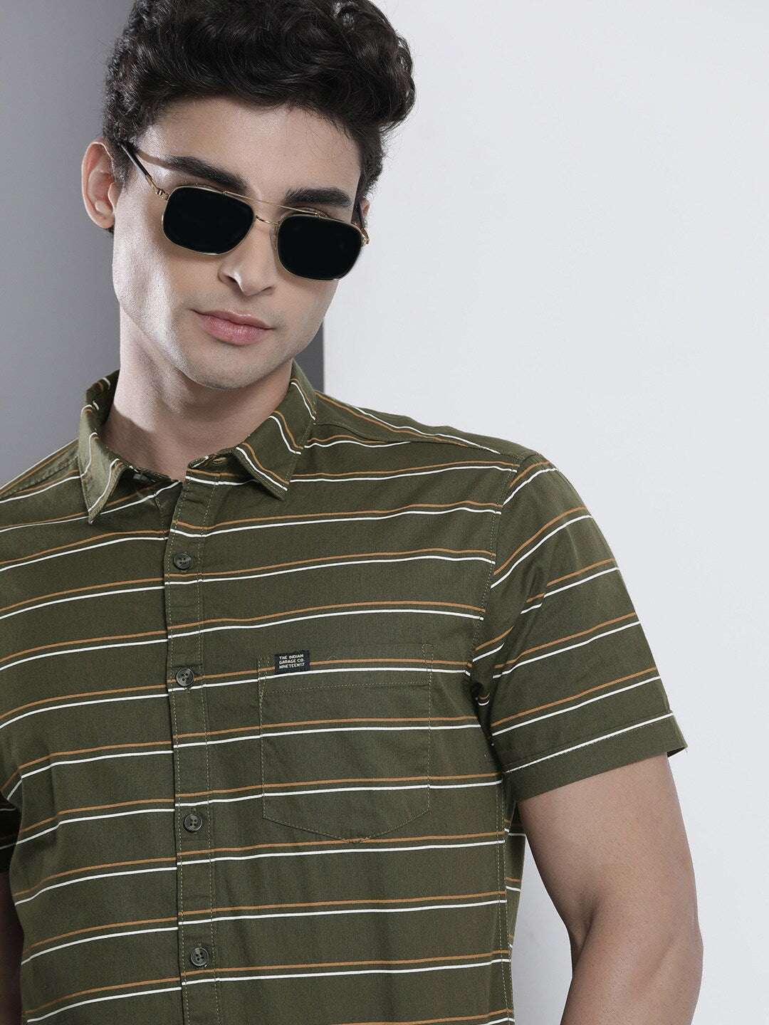 Shop Men Casual Striped Shirt Online.