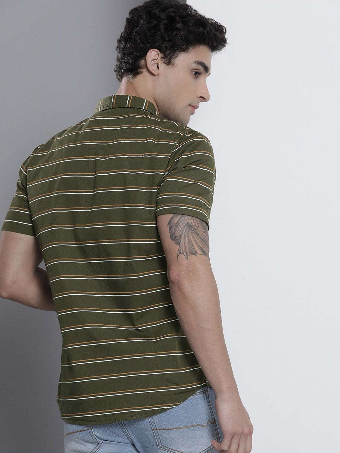 Shop Men Casual Striped Shirt Online.