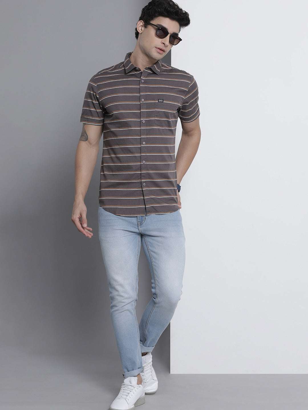 Shop Men Casual Striped Shirt Online.