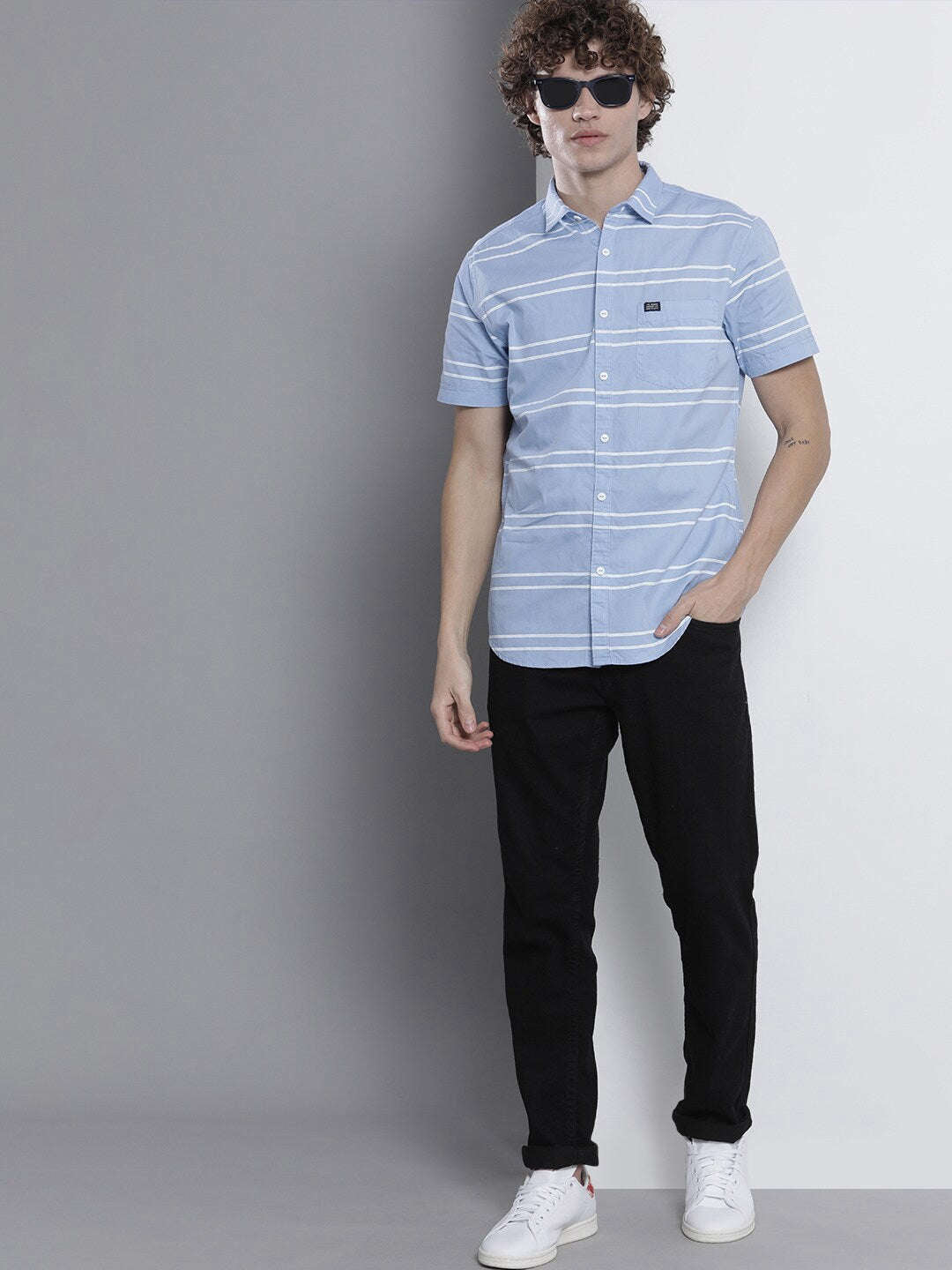 Shop Men Striped Casual Shirt Online.