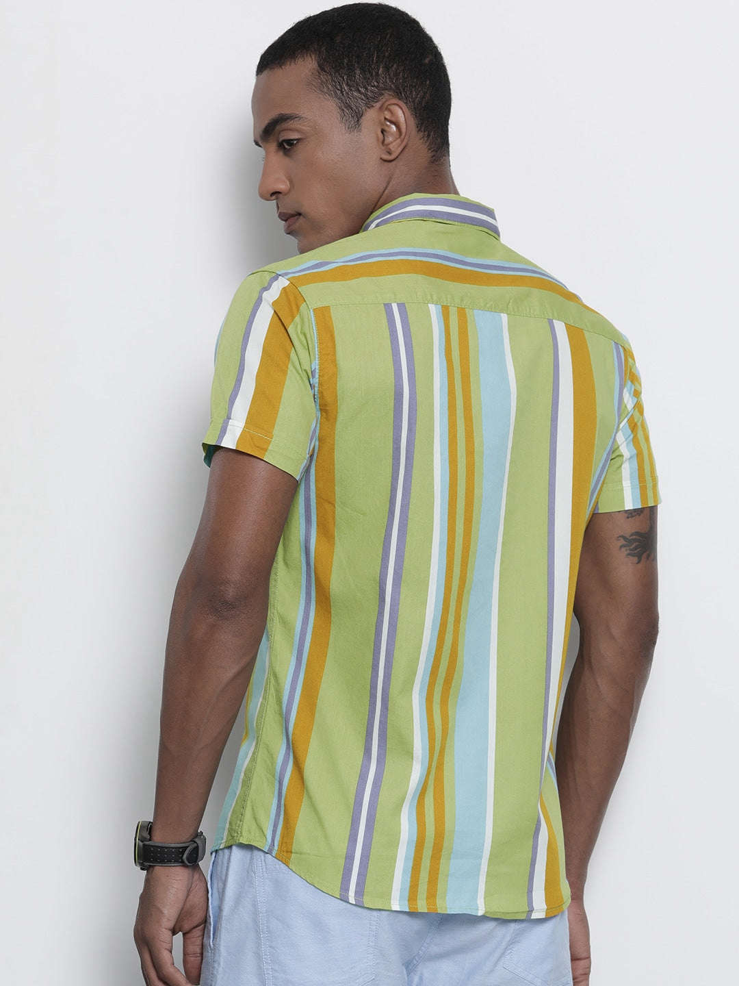 Shop Men Striped Casual Shirt Online.