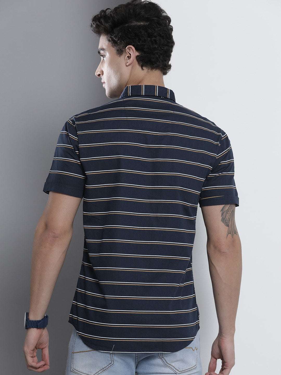 Shop Men Striped Casual Shirt Online.