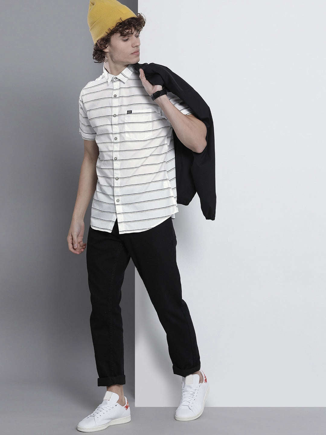 Shop Men Striped Casual Shirt Online.