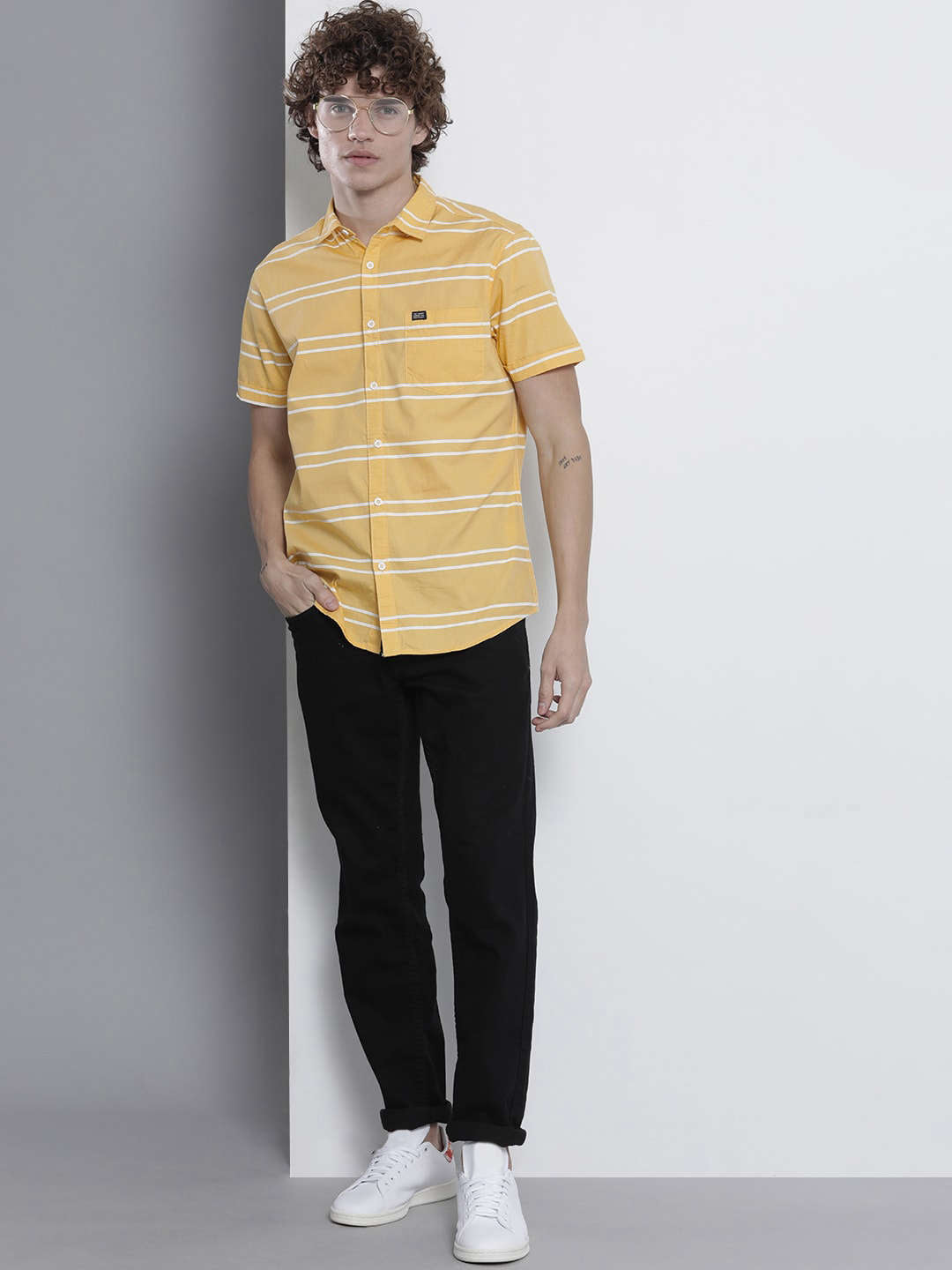 Shop Men Striped Casual Shirt Online.