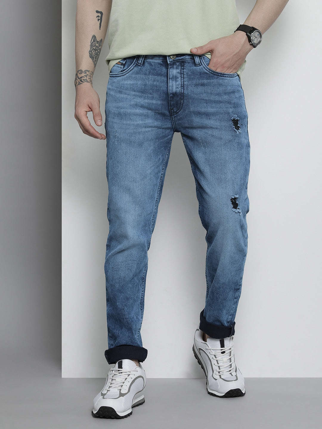 Shop Men Distressed Jeans Online.