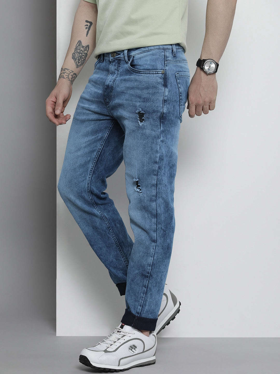 Shop Men Distressed Jeans Online.